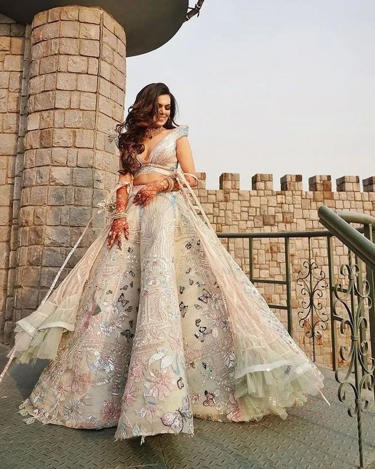 pastel bridal wear